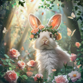Bloom Bunny - Diamond Painting