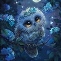 Moonlit Wreath Owl - Diamond Painting