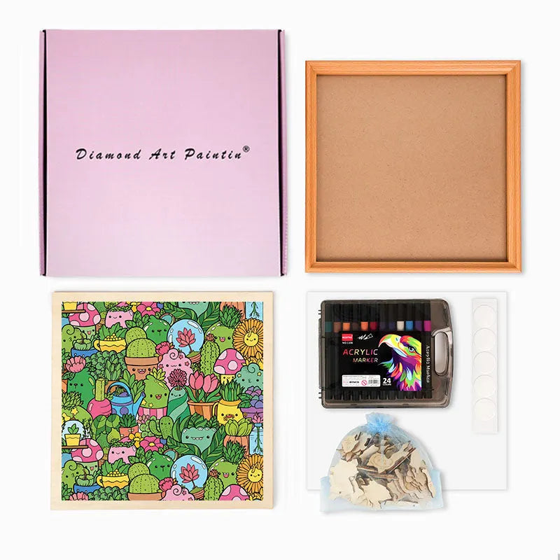 Botanical Paradise - Wooden Coloring Puzzle