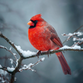 Red Cardinal in Snow - Diamond Painting