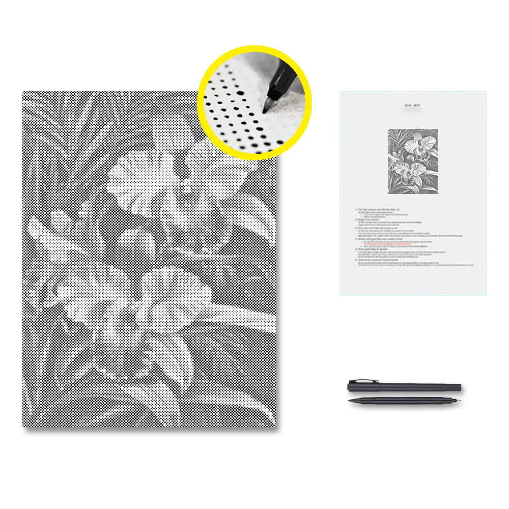 Pink Orchid - Dot Painting