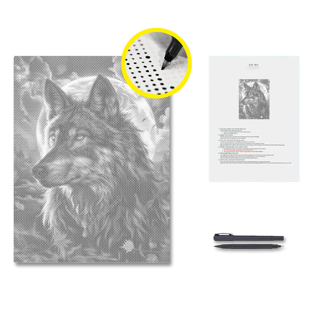 The King of Wolves - Dot Painting