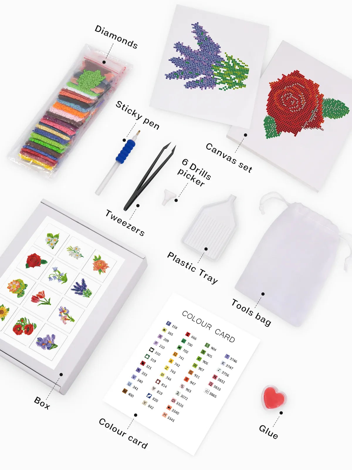 Mini-Colorful Floral Blooms