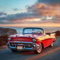 Vintage Red Convertible - Diamond Painting