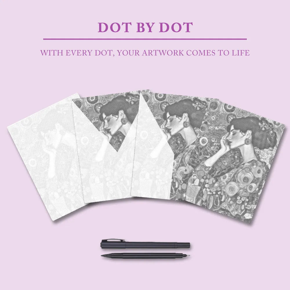 Vintage Woman - Dot Painting