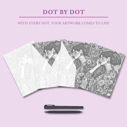 Vintage Woman - Dot Painting