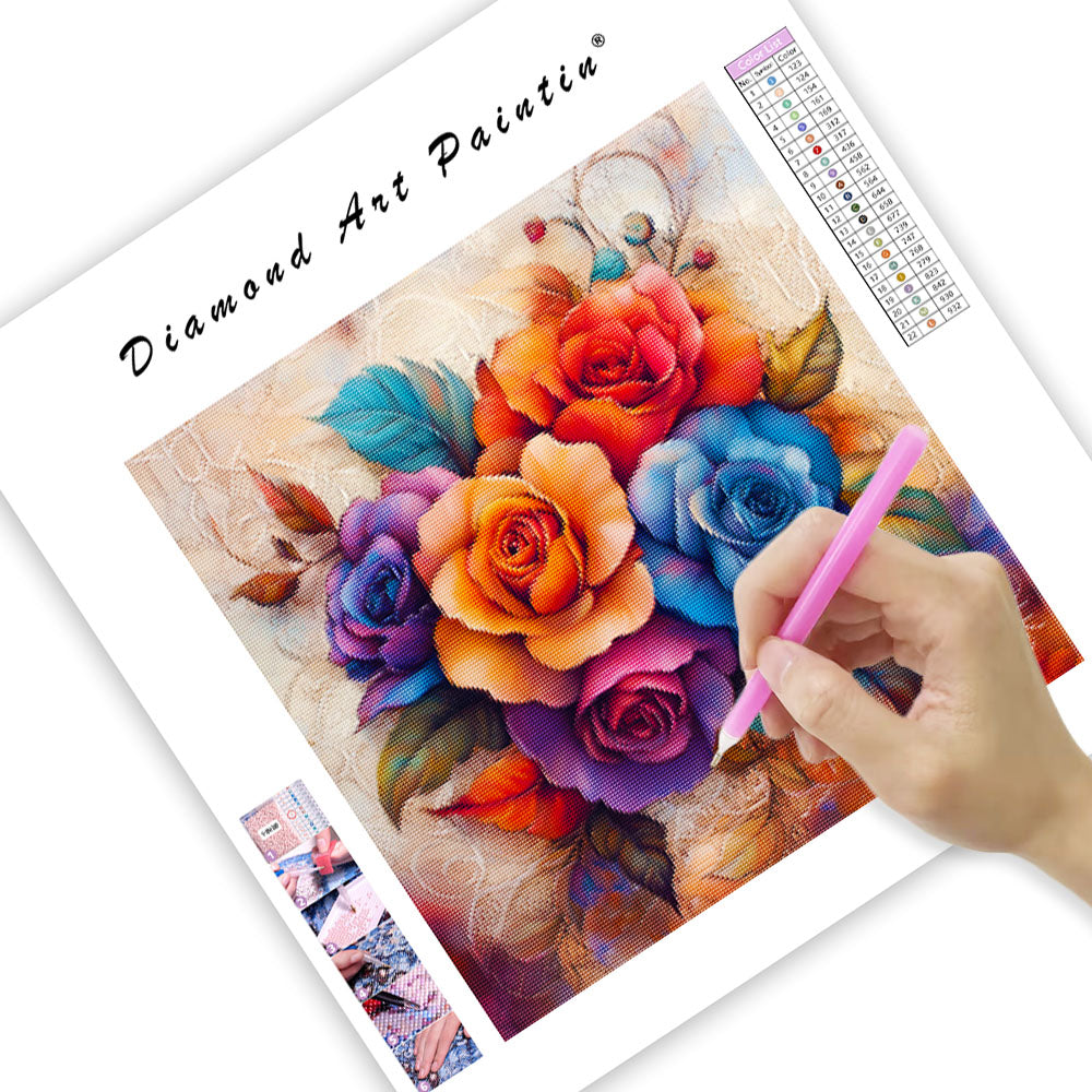 Intricate Floral Design - Diamond Painting