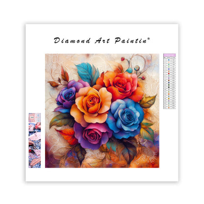 Intricate Floral Design - Diamond Painting