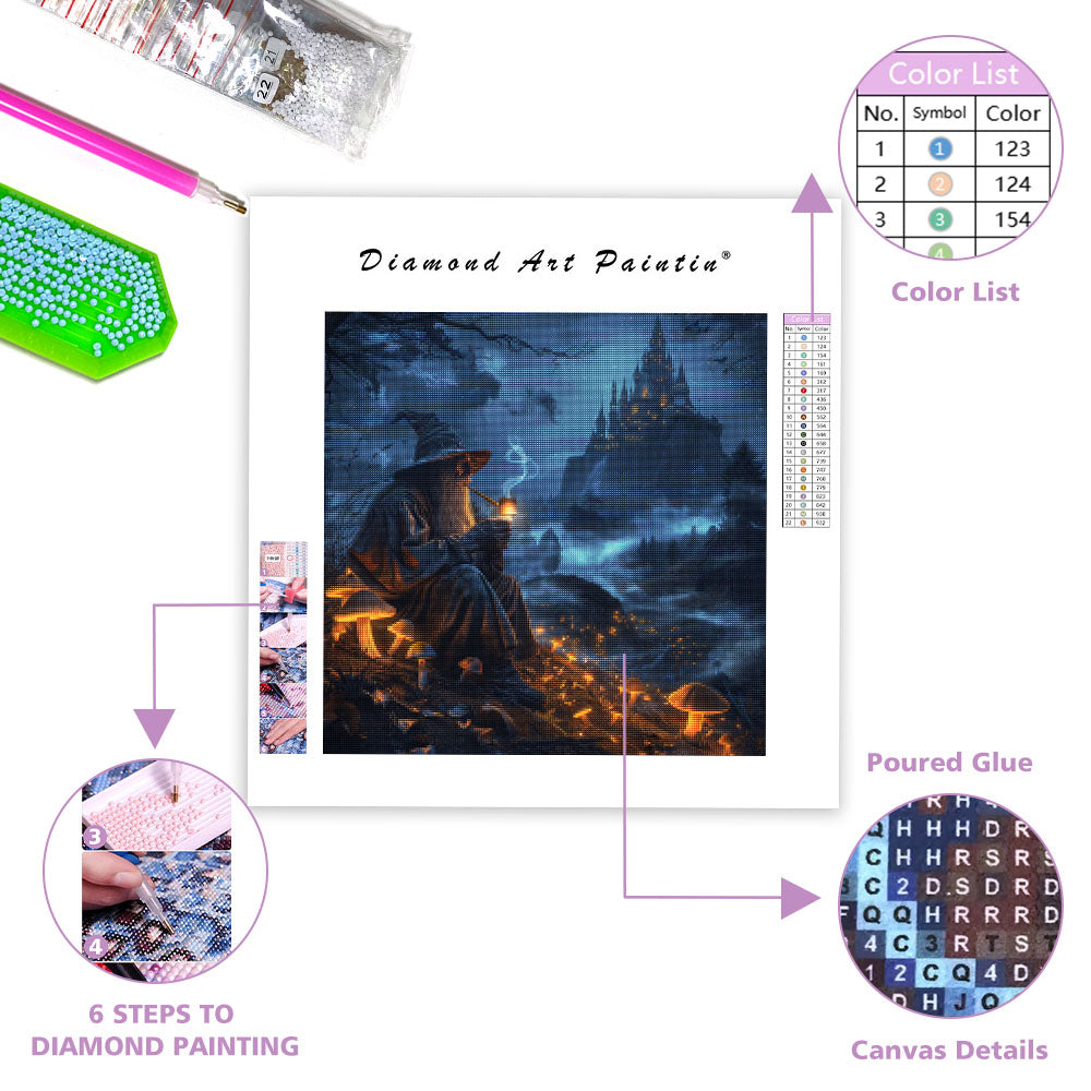 Forest Night Wizard - Diamond Painting