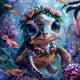 Sea Flower Baby Turtle - Diamond Painting