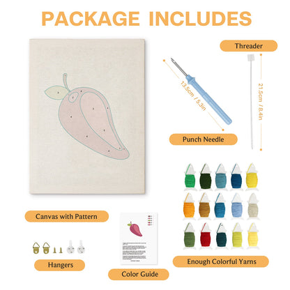 Purple Pear - Punch Needle