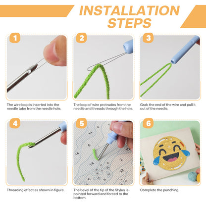 Laughing Emoji - Punch Needle