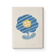Blue and Yellow Flower with Soft Petals - Punch Needle