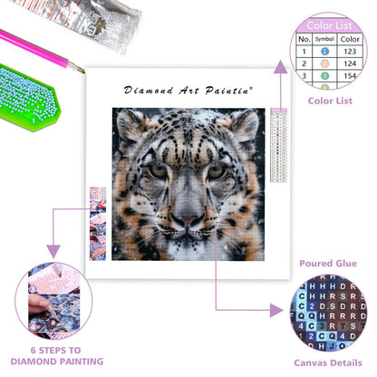 Snow Leopard Majesty - Diamond Painting