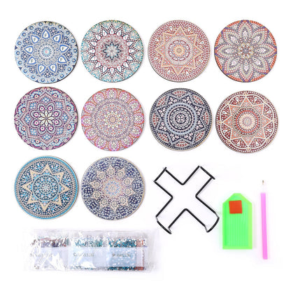 DIY Mandala J - Diamond Coasters