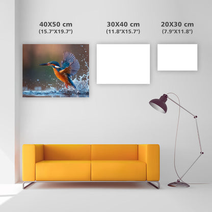 Kingfisher Diving - Diamond Painting