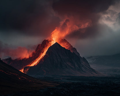 Icelandic Volcano Erupting - Diamond Painting