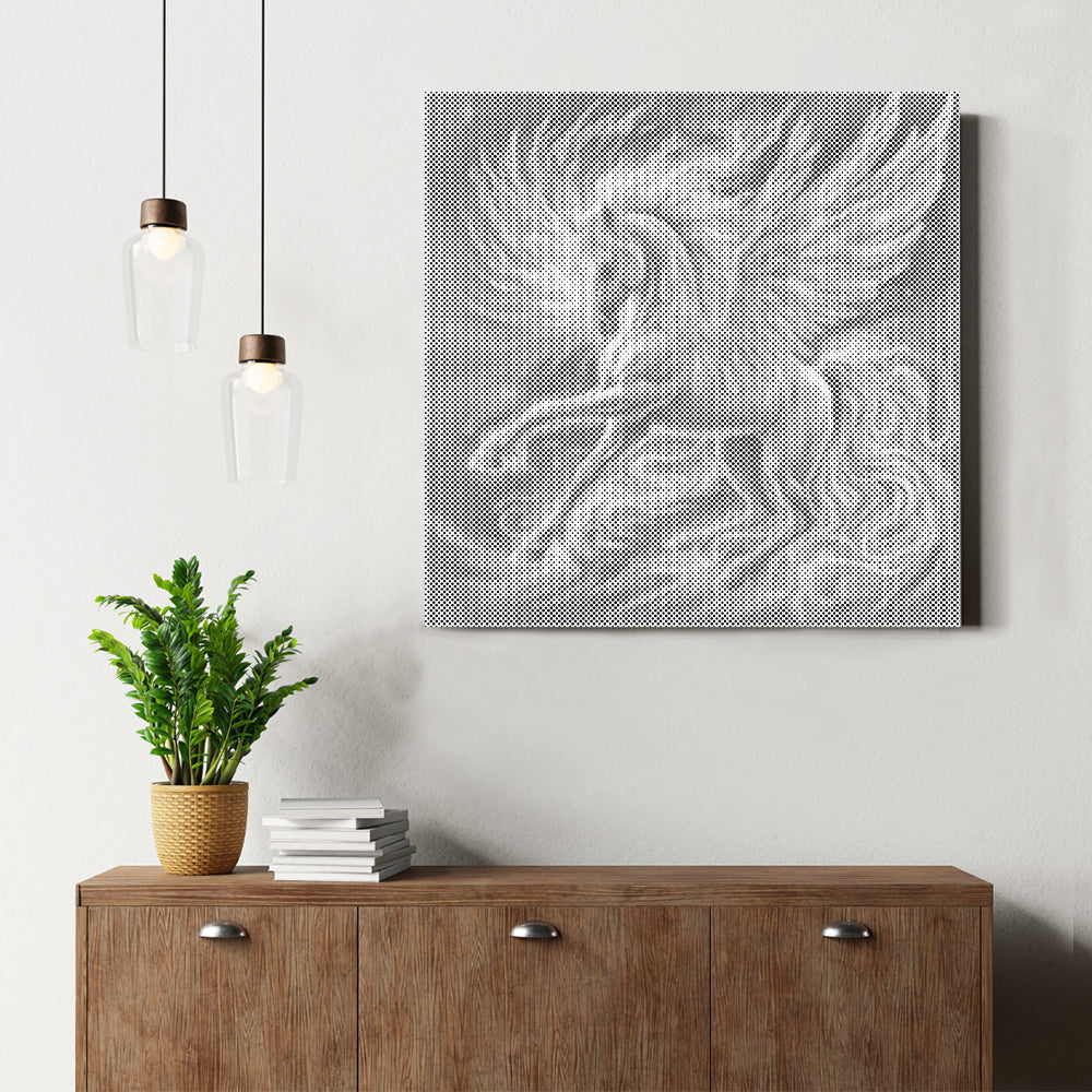 Pegasus With Glowing - Dot Painting