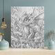 Colorful Dragon Amidst Blossoms - Dot Painting