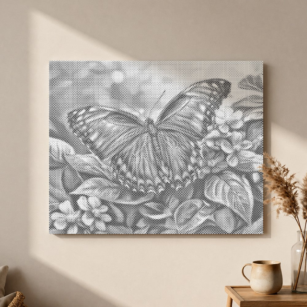 Blue Butterfly - Dot Painting