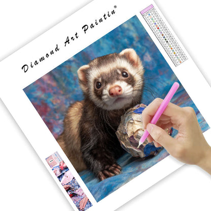 Ferret Playing - Diamond Painting