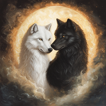 Two Wolves - Diamond Painting