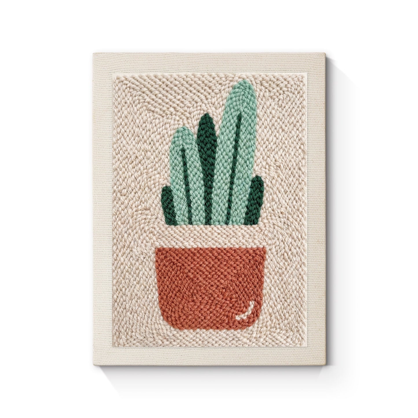 Cactus in Terracotta Pot - Punch Needle