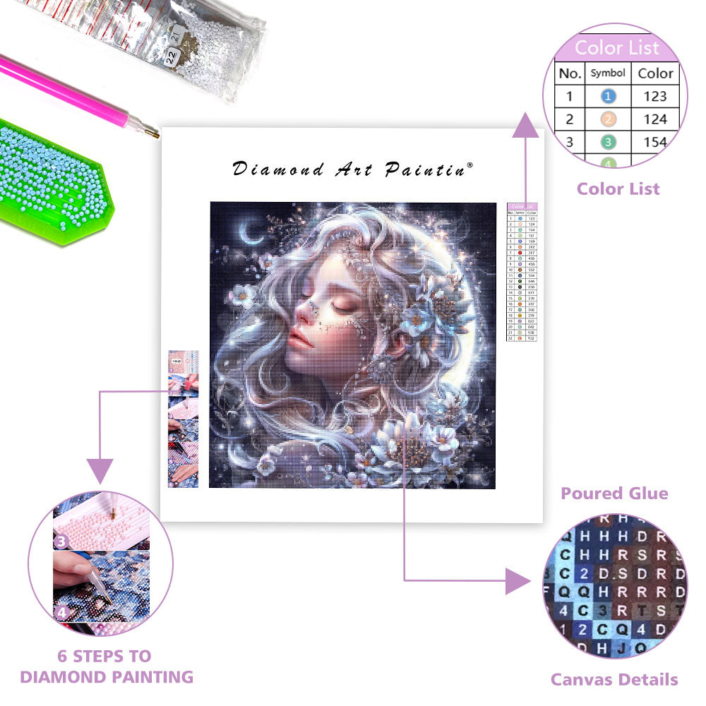 Moon Goddess Bloom - Diamond Painting