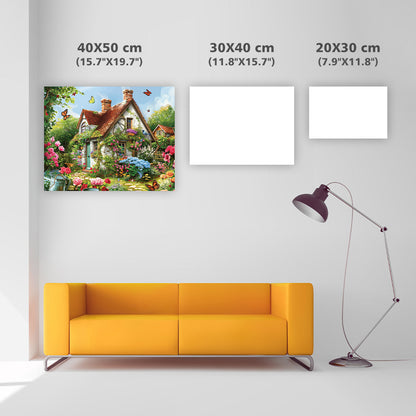 Blooming Garden Cottage - Diamond Painting