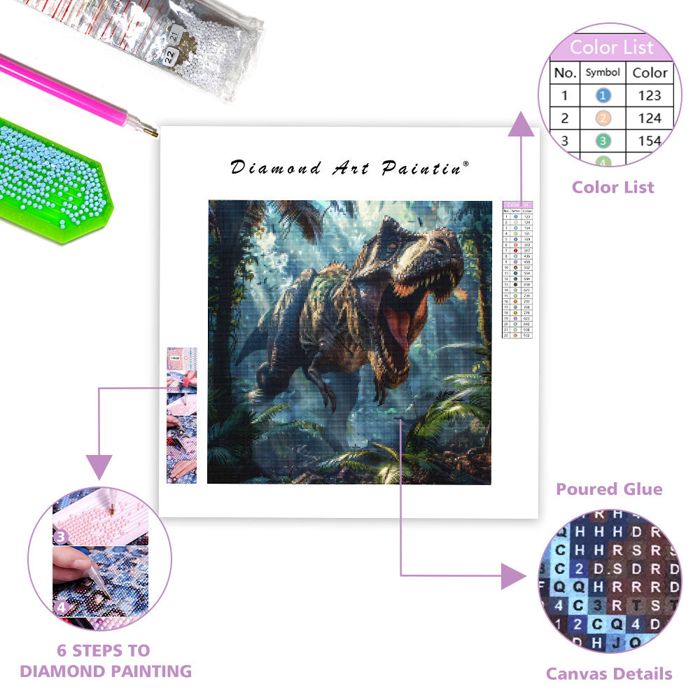 T-Rex Roar - Diamond Painting