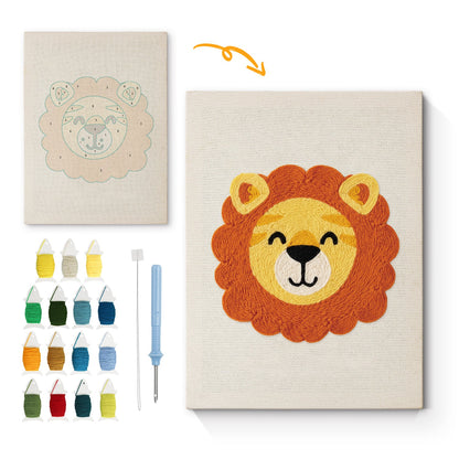 Lion's Face - Punch Needle