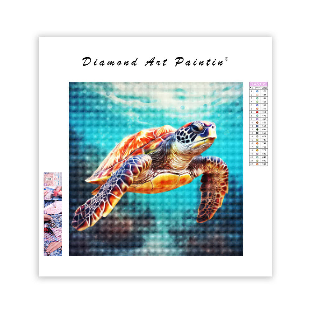Sea Turtles and Color - Diamond Painting
