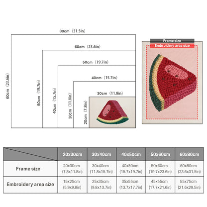 Watermelon Slice - Punch Needle