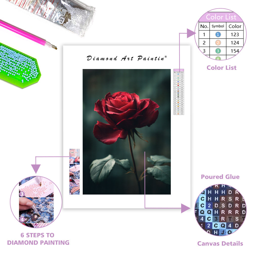 Rose - Diamond Painting
