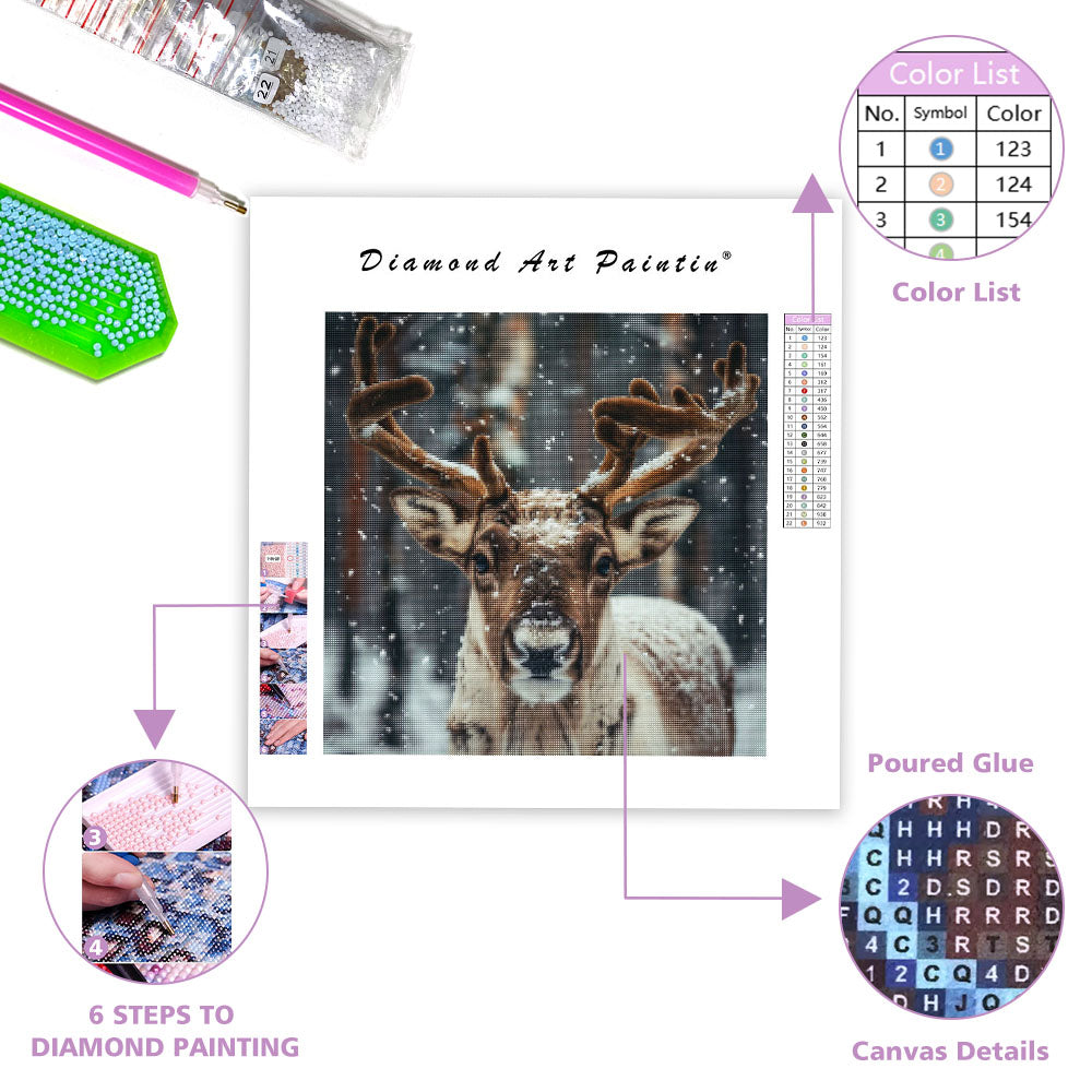 Winter Reindeer - Diamond Painting