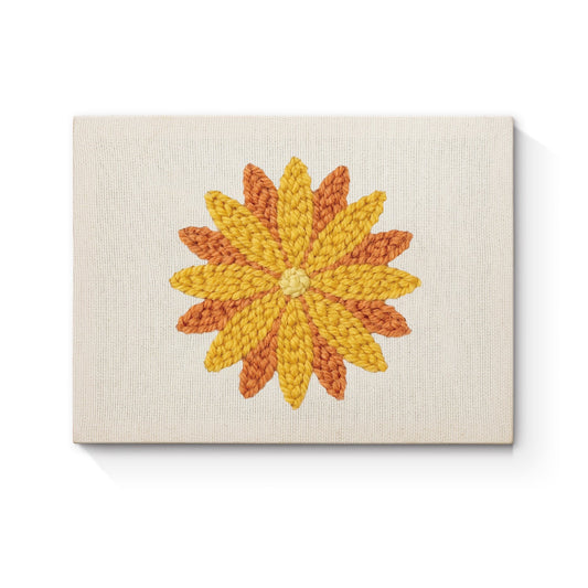 Yellow Sunflower - Punch Needle