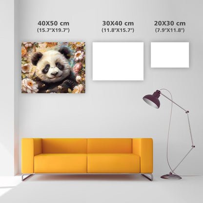 Floral Panda Charm - Diamond Painting