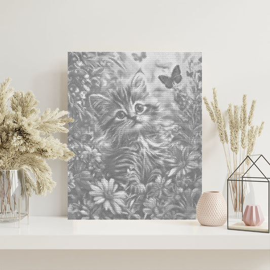 Garden Kitten - Dot Painting