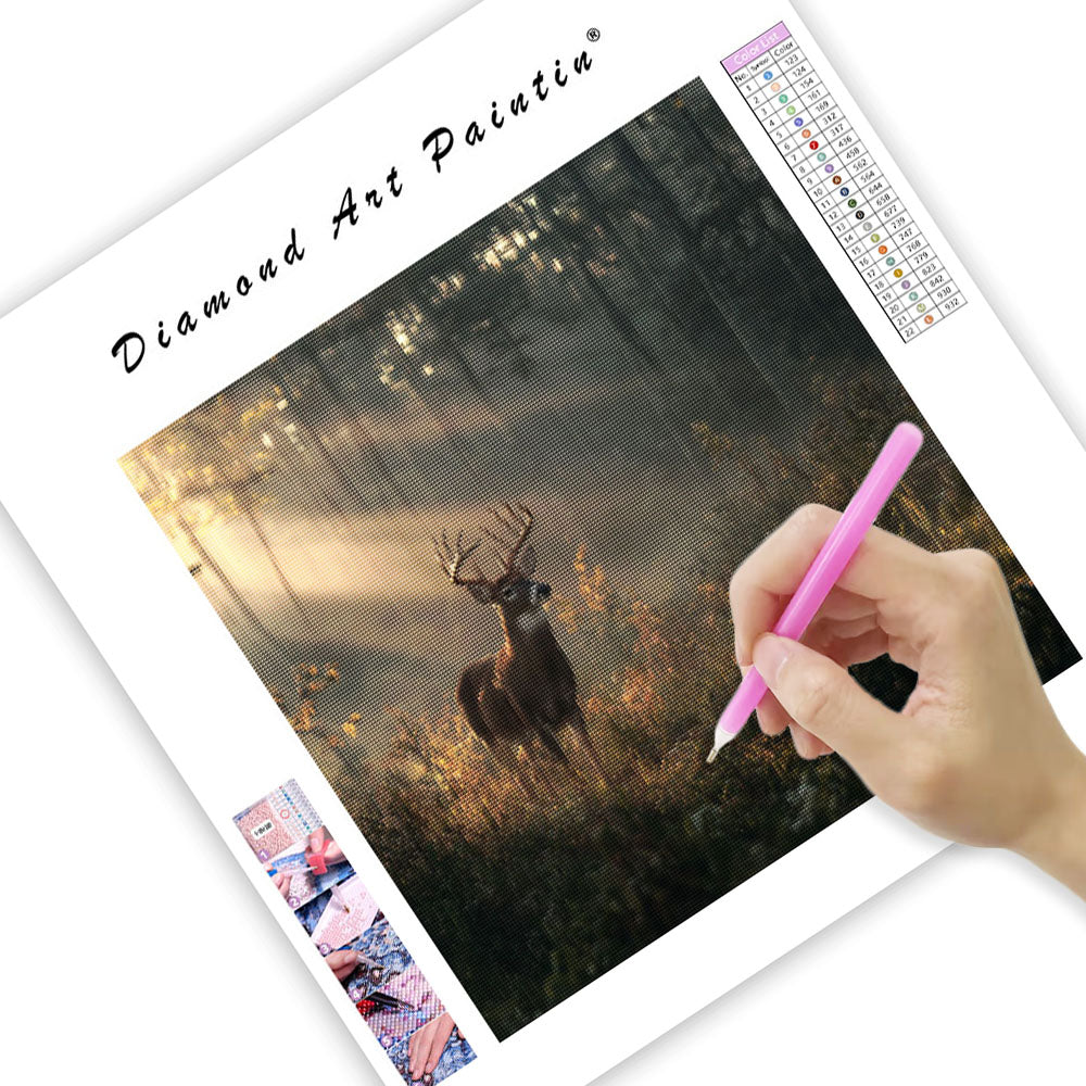Deer at Dawn - Diamond Painting