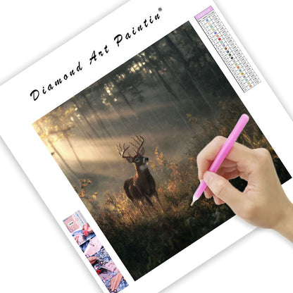 Deer at Dawn - Diamond Painting