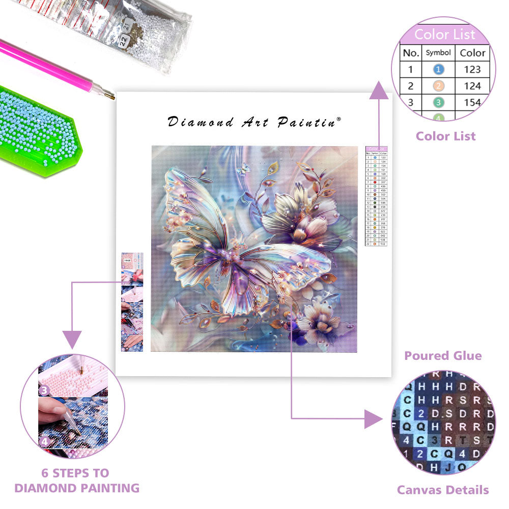 Crystal Butterfly Light - Diamond Painting