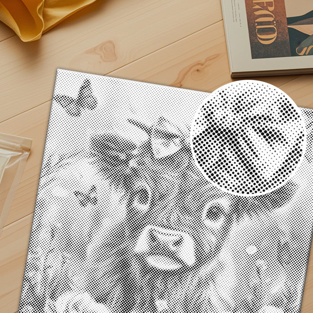 Adorable Highland Calf with Flowers - Dot Painting