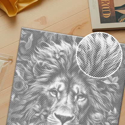 Foliage and Lion's Fury - Dot Painting