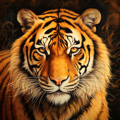 Fierce tiger - Diamond Painting