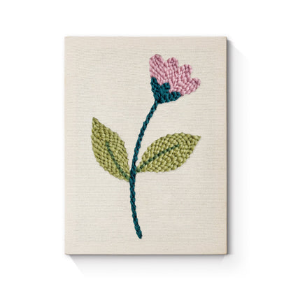 Blush Pink Blossom Stem - Punch Needle
