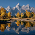 Grand Teton Autumn Reflection - Diamond Painting