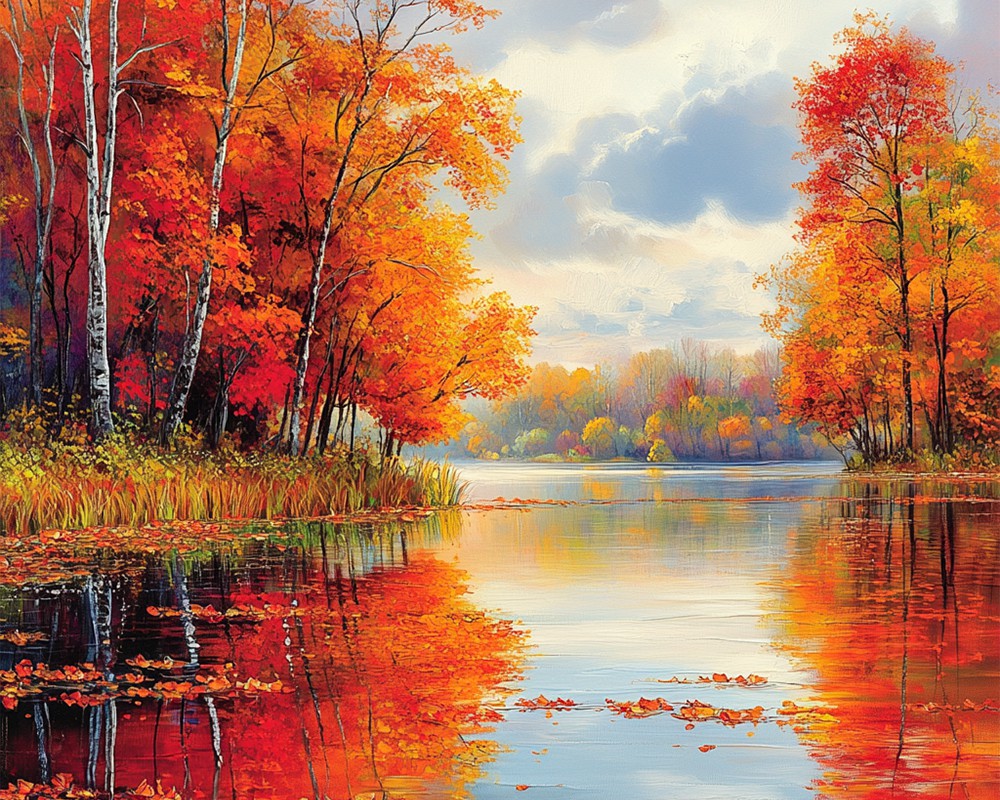 Autumn's Calm Embrace – Diamond Painting