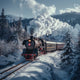 Steam Train Winter - Diamond Painting