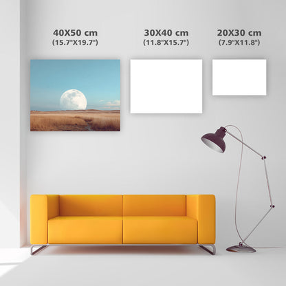 Moon Over Field - Diamond Painting