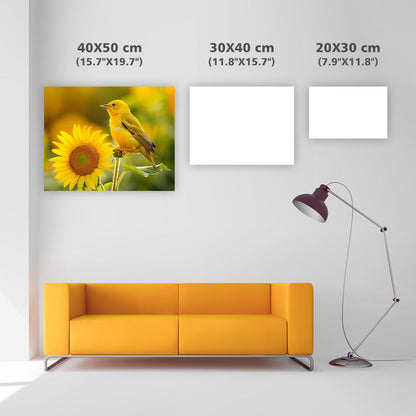 Sunflower Bird - Diamond Painting